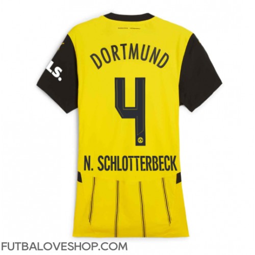 Dres Borussia Dortmund Nico Schlotterbeck #4 Domáci pre Ženy 2024-25 Krátky Rukáv